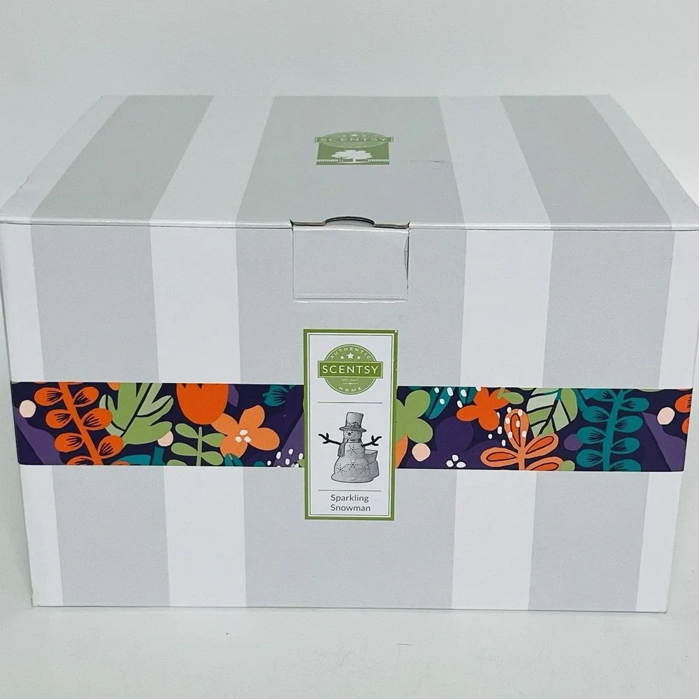 Scentsy Sparkling Snowman Wax Warmer Electric Christmas Holiday‎ Decor NIB